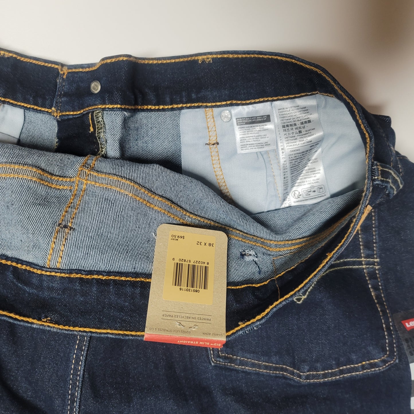 Men's Levi's New 513 Slim Straight W38 x L32